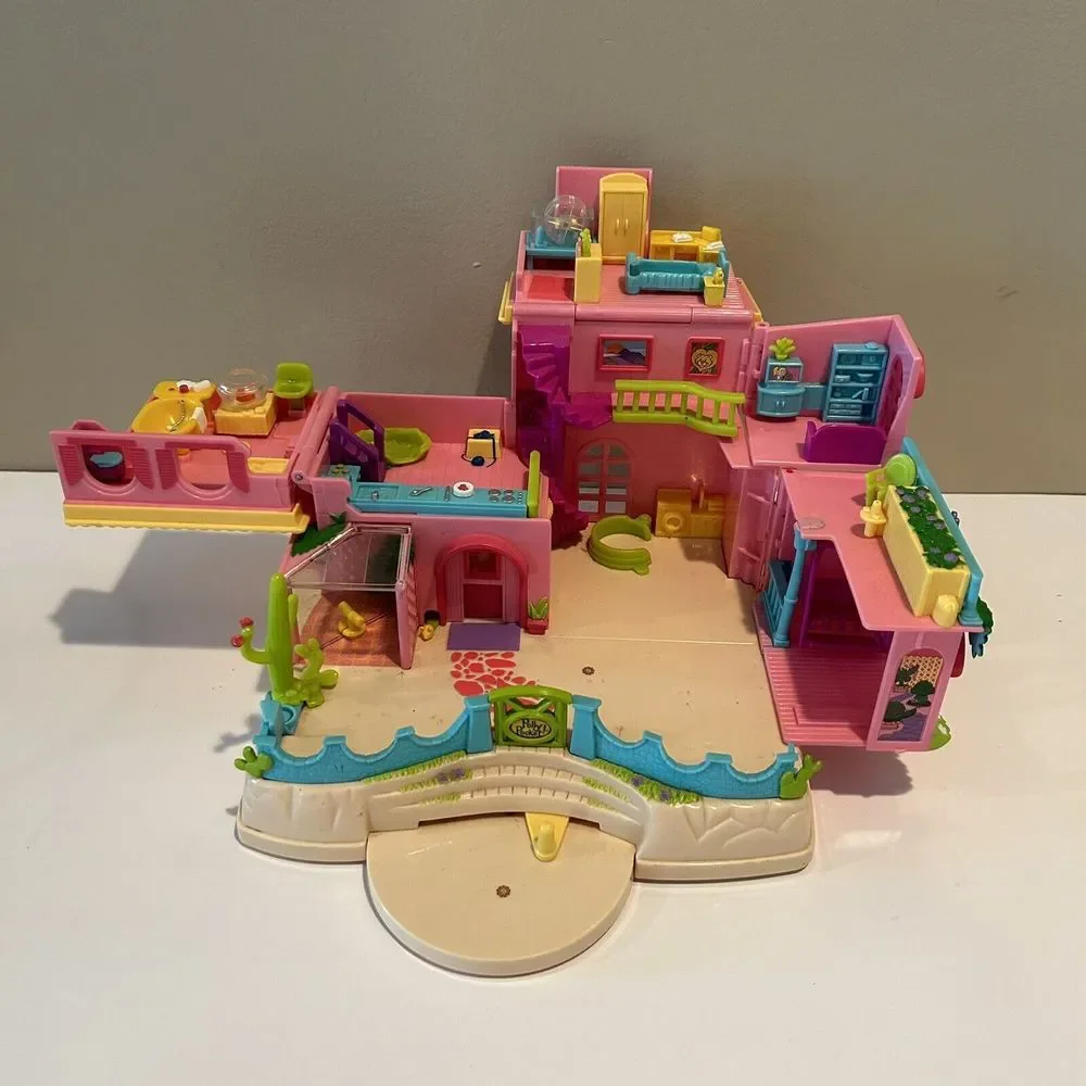 2000 Mattel Polly Pocket Pet Land Hacienda Ranch House Vintage Mattel No Figures